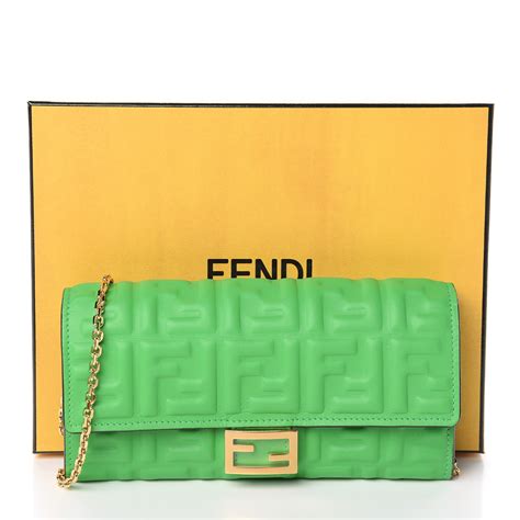 fendi wallet on chain leather shoulder bag|fendi nappa wallet.